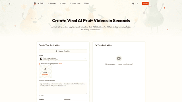 AI Fruit - Create Viral AI Fruit Videos in Seconds screenshot 2