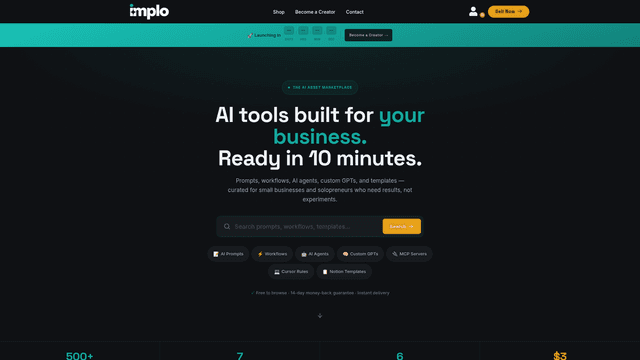implo.ai | The AI Asset Marketplace screenshot 1