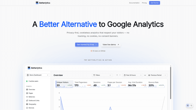 Betterlytics screenshot 1