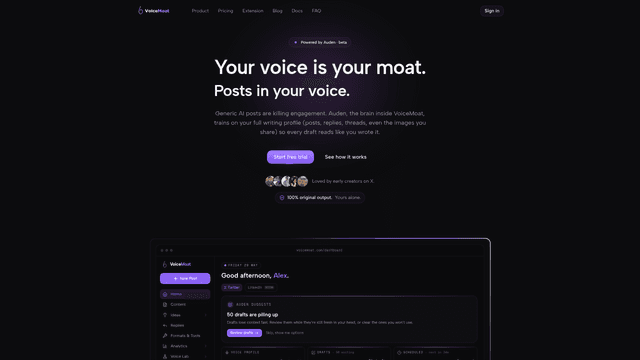 VoiceMoat: Your voice is your moat. screenshot 2