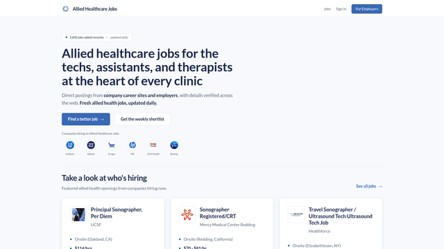 AlliedHealthcareJobs.com screenshot 2