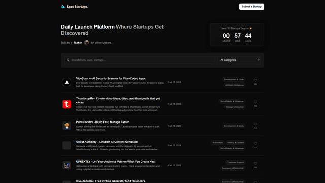 Spot Startups screenshot 1