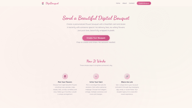 Create and Send Beautiful Digital Flower Bouquets screenshot 1