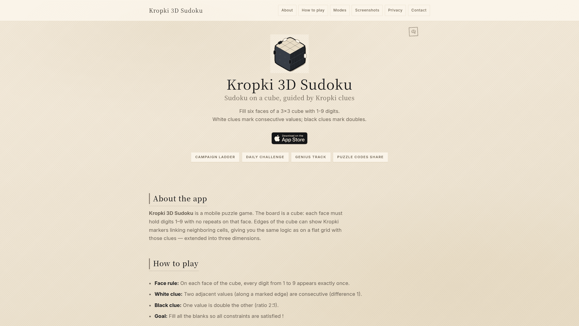 Kropki 3D Sudoku screenshot 1