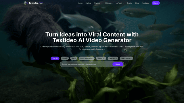 textideo.com screenshot 2
