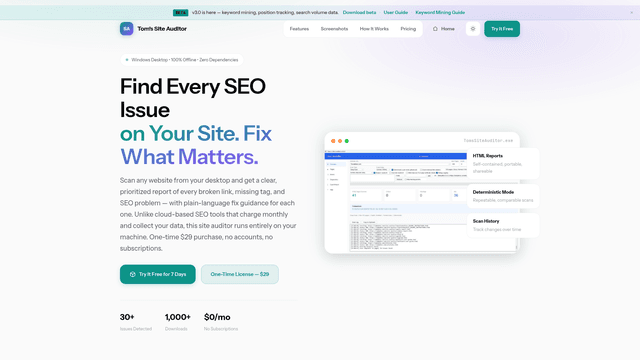 Tom's Site Auditor — Offline Website Health Scanner screenshot 2