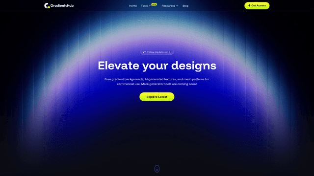 GradientsHub - Free Gradient Backgrounds and Generator Tools screenshot 1