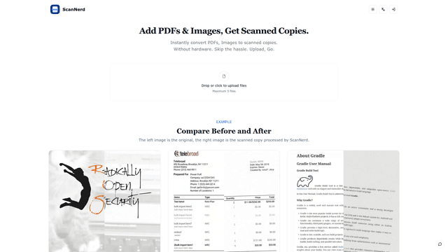ScanNerd - Free Convert PDF & Images to Scanned Copies screenshot 1