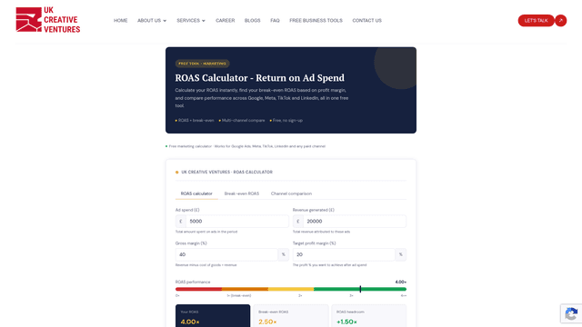 ROAS Calculator - Return on Ad Spend screenshot 2