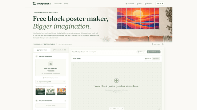BlockPoster.ai screenshot 1