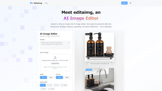 Editaimg: Edit and enhance photos with AI Image Editor screenshot 1