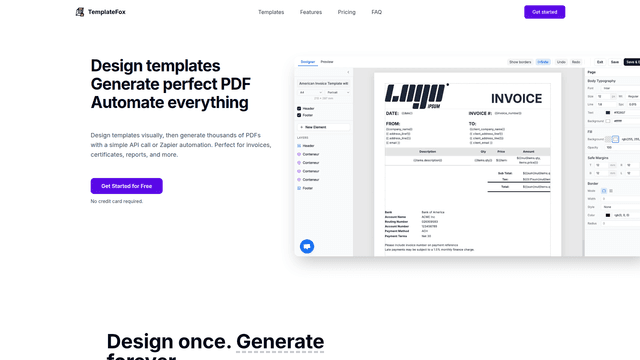 TemplateFox - PDF Generation API for Developers screenshot 2
