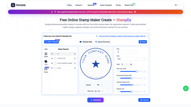 Create Custom Stamps Online ｜ Free Stamp Maker Tool screenshot 2