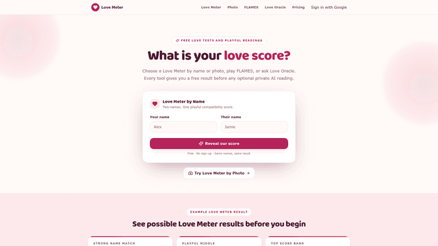 Love Meter screenshot 2