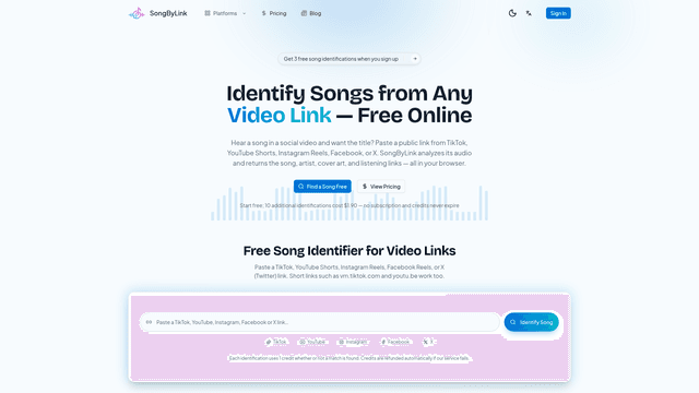 Identify Songs from Video Links — Free Online Song Finder screenshot 2
