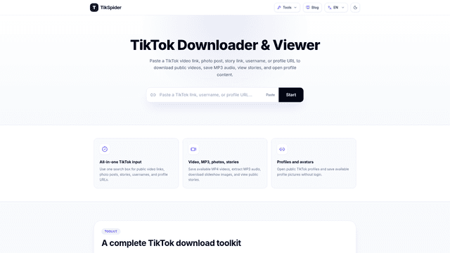 TikSpider screenshot 2