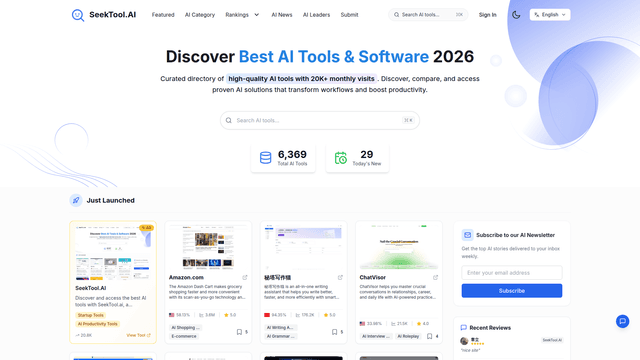 Discover Best AI Tools & Software 2026 screenshot 1