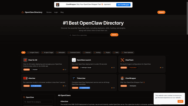 OpenClaw Directory screenshot 2