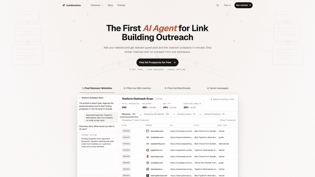 AutoBacklinks | AI Link Building Outreach Tool screenshot 2
