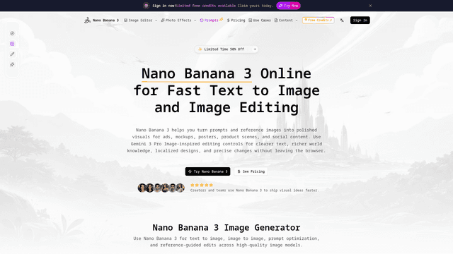 Nano Banana 3 AI Image Generator and Photo Editor Online screenshot 2