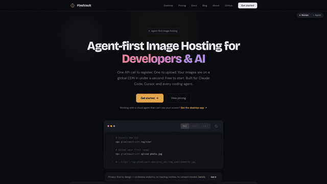 Agent-first Image Hosting for Developers & AI Agents screenshot 2