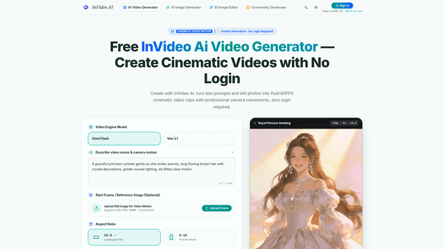 InVideo AI screenshot 2