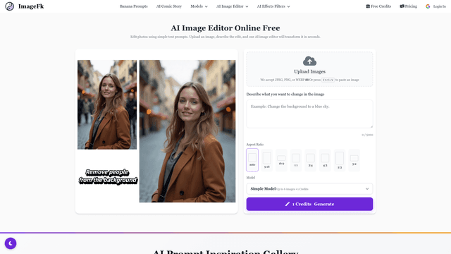 AI Image Editor | ImageFk screenshot 1
