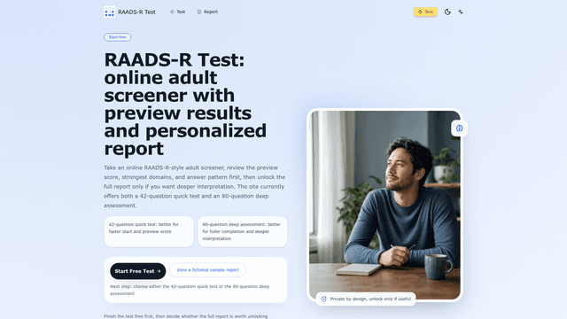 RAADS-R Test screenshot 2