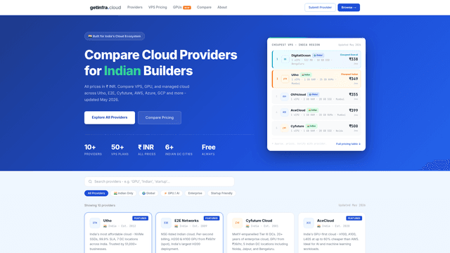 getInfra.cloud screenshot 1