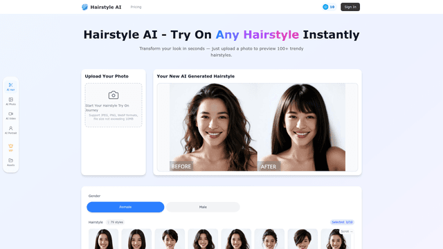Hairstyle AI screenshot 1
