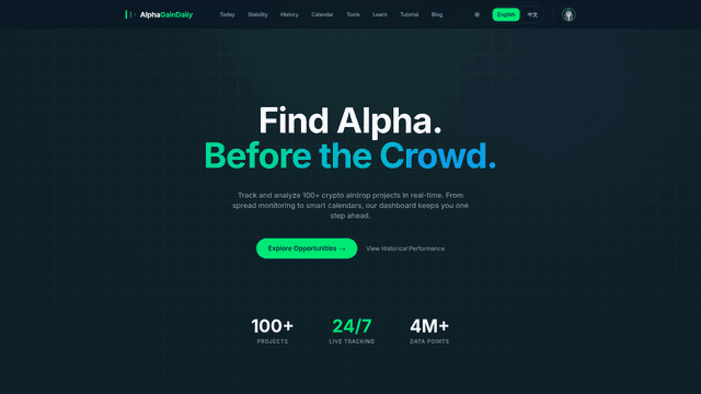 Alpha Airdrop Radar - Real-time Airdrop Monitoring screenshot 1
