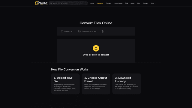 Convert Files Online — Easy Converter screenshot 1