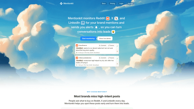 Mentionkit social monitoring tool screenshot 2