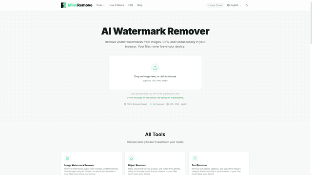 MinoRemove – AI Watermark Remover for Images, GIFs & Videos screenshot 1