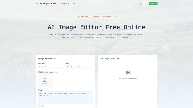 AI Image Editor - Free Online AI Image Editing Tool screenshot 2