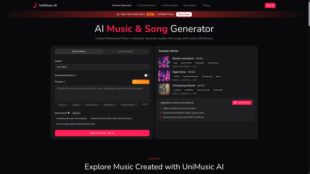 UniMusic AI screenshot 1