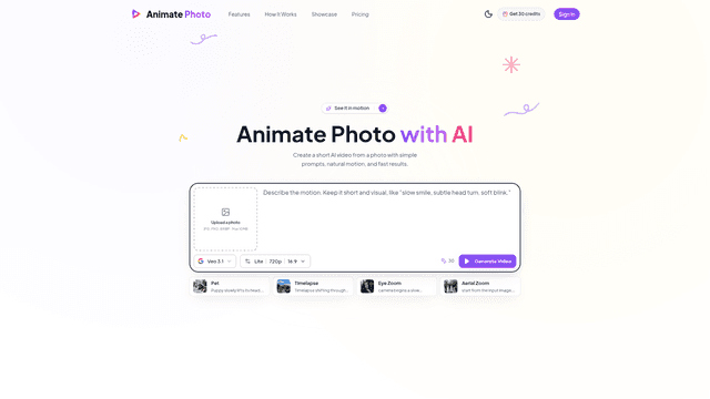 Animate Photo Online with AI | AnimatePhoto screenshot 2