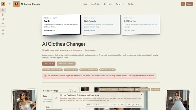 AI Clothes Changer | Virtual Try-On & Outfit Swap screenshot 1