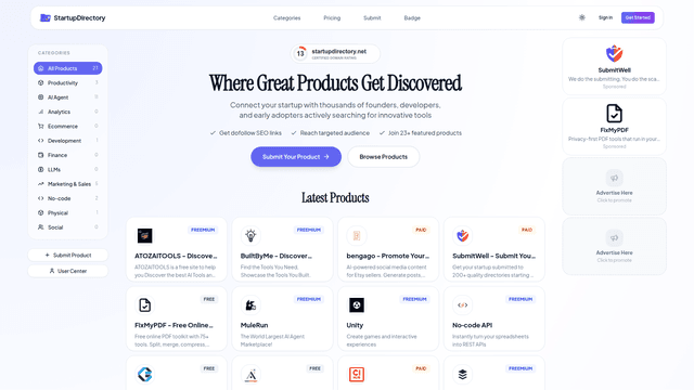 StartupDirectory | Discover the Best Products, Tools & SaaS screenshot 2