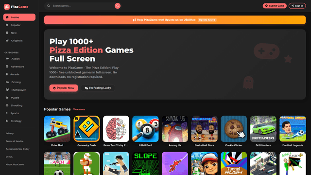 PizaGame - Pizza Edition Unblocked | Full Screen screenshot 2