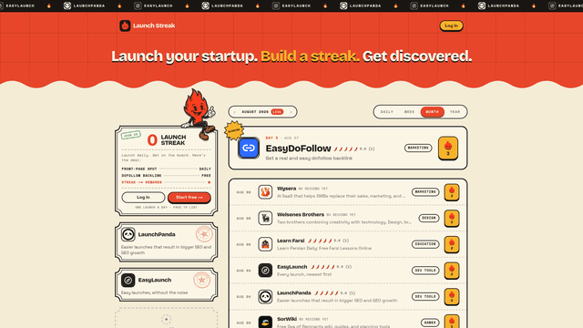 Launch Streak — launch your startup free and build a streak screenshot 1