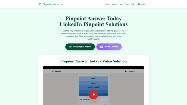 Pinpoint Answer Today - LinkedIn Pinpoint Answer Today screenshot 2