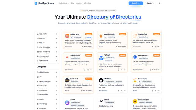 Best Directories - Your Ultimate Directory of Directories screenshot 2