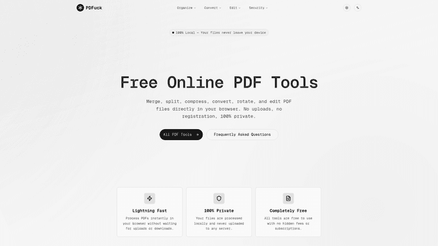 PDFuck - Free Online PDF Tools screenshot 2